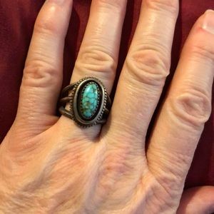 Sterling silver Oval Turquoise ring